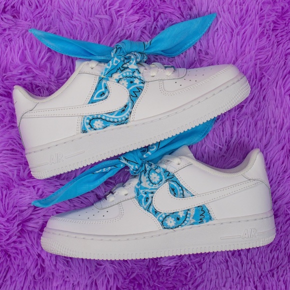 blue bandana nike shoes